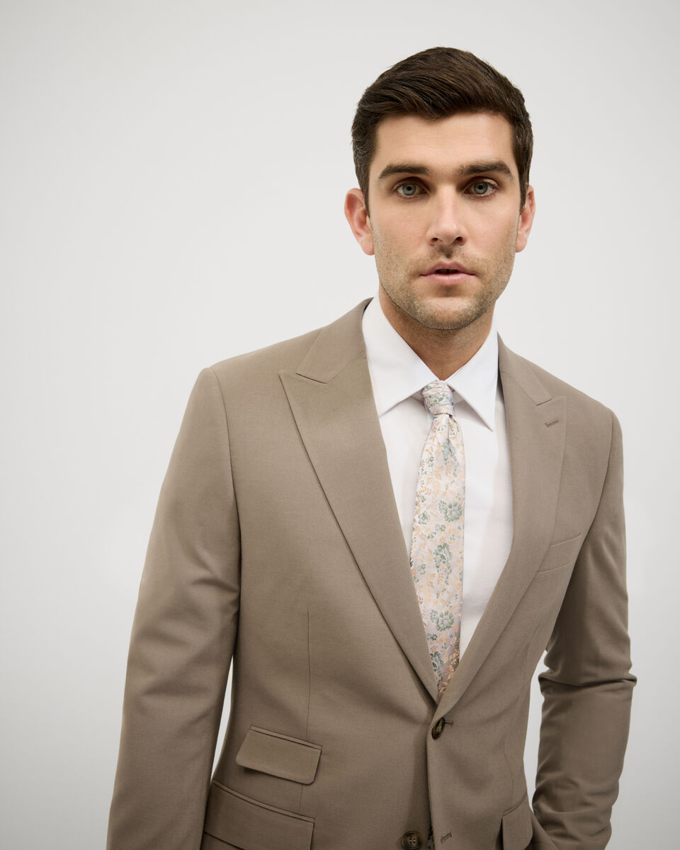 Single Breasted Tailored Jacket, Mushroom, hi-res